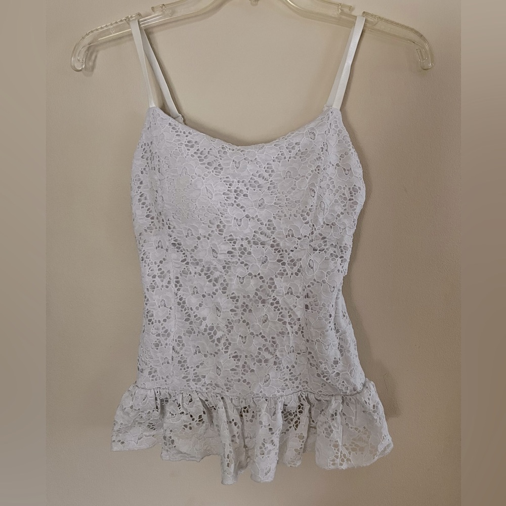 Sexy white lace top